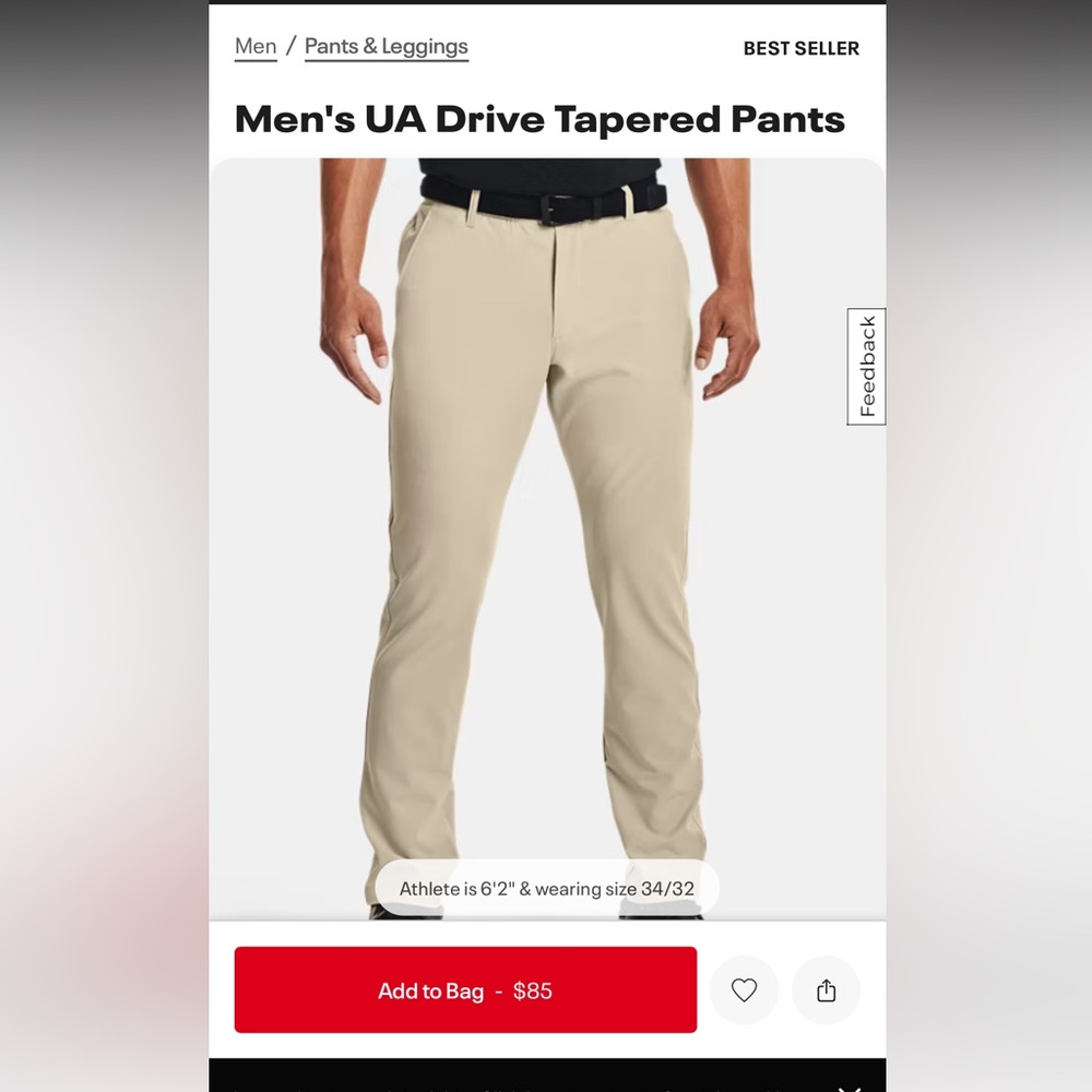Under Armour Beige Men's Pants
